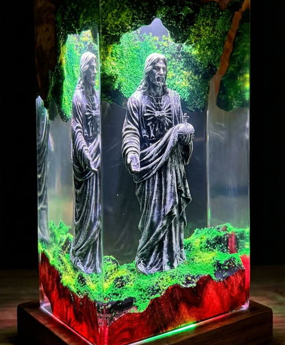 "Garden of Light" Resin Lamp