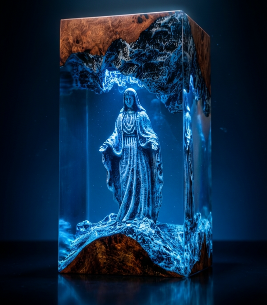 "Blessed Mother" Resin Lamp